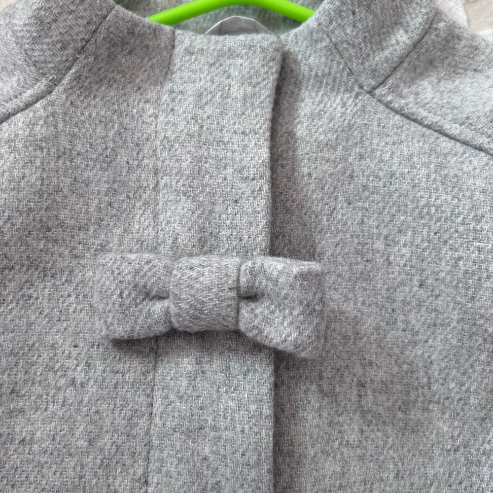Girls' wool-blend bow coat
